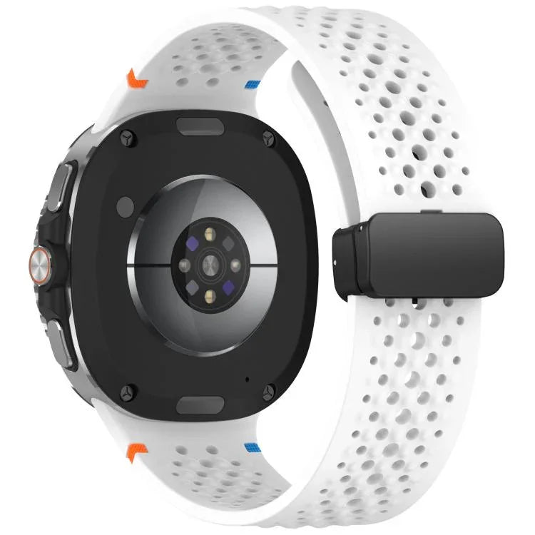 xDfind マグネティックブラックバックルハニカム通気シリコンウォッチバンド、Samsung Galaxy Watch8 / Watch8 Classic 用