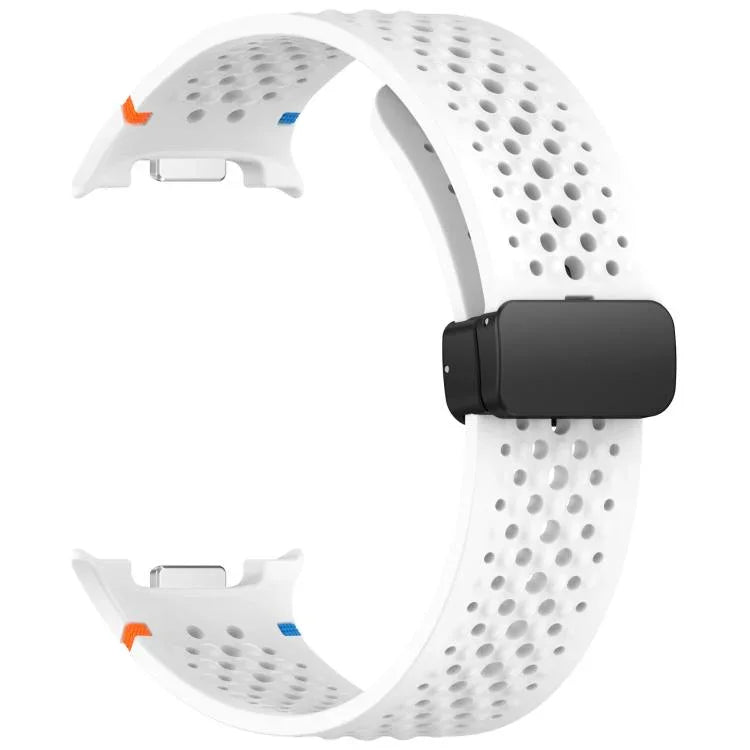 xDfind マグネティックブラックバックルハニカム通気シリコンウォッチバンド、Samsung Galaxy Watch8 / Watch8 Classic 用