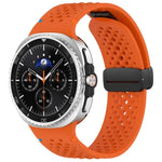 xDfind マグネティックブラックバックルハニカム通気シリコンウォッチバンド、Samsung Galaxy Watch8 / Watch8 Classic 用