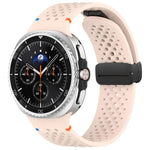 xDfind マグネティックブラックバックルハニカム通気シリコンウォッチバンド、Samsung Galaxy Watch8 / Watch8 Classic 用