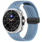 xDfind マグネティックブラックバックルハニカム通気シリコンウォッチバンド、Samsung Galaxy Watch8 / Watch8 Classic 用