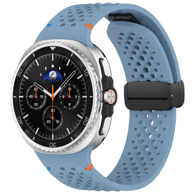 xDfind マグネティックブラックバックルハニカム通気シリコンウォッチバンド、Samsung Galaxy Watch8 / Watch8 Classic 用