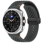 xDfind マグネティックブラックバックルハニカム通気シリコンウォッチバンド、Samsung Galaxy Watch8 / Watch8 Classic 用