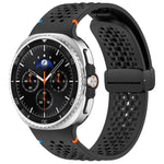 xDfind マグネティックブラックバックルハニカム通気シリコンウォッチバンド、Samsung Galaxy Watch8 / Watch8 Classic 用