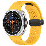 xDfind マグネティックブラックバックルハニカム通気シリコンウォッチバンド、Samsung Galaxy Watch8 / Watch8 Classic 用