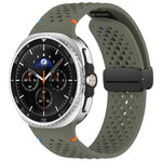 xDfind マグネティックブラックバックルハニカム通気シリコンウォッチバンド、Samsung Galaxy Watch8 / Watch8 Classic 用