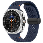 xDfind マグネティックブラックバックルハニカム通気シリコンウォッチバンド、Samsung Galaxy Watch8 / Watch8 Classic 用