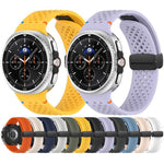 xDfind マグネティックブラックバックルハニカム通気シリコンウォッチバンド、Samsung Galaxy Watch8 / Watch8 Classic 用
