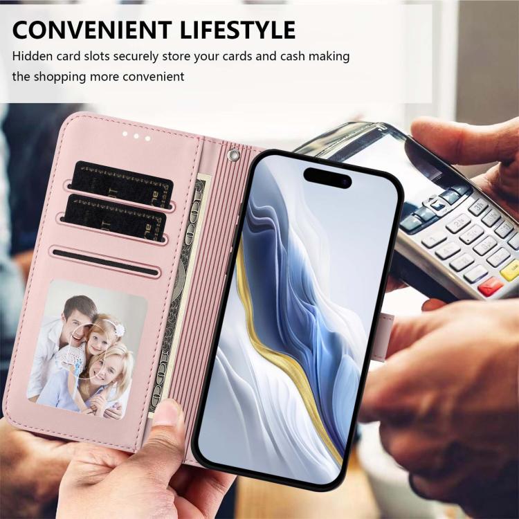 エンボス加工ハート猫レザー手ストラップ付きスマホケース、iPhone 14 Pro Max用、iPhone 7 / 8 / SE 2022用、iPhone 13 Pro Max用、iPhone 13 Pro用