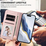 エンボス加工ハートキャット レザー携帯ケース 手首ストラップ付き、iPhone 11 Pro Max用、iPhone 11用、iPhone 11 Pro用、iPhone X / XS用
