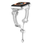 ボーンチェーン型ダイヤモンドメタルウォッチバンド、Apple Watch 46mm / 49mm / 45mm / 44mm用、Apple Watch 42mm / 41mm / 40mm / 38mm用