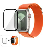 Buckle Loop Nylon Watch Band with 3D Curved Film, For Apple Watch Series 44mm