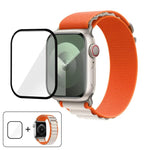バックルループナイロンウォッチバンド 3Dカーブフィルム付き、Apple Watch Series 40mm用