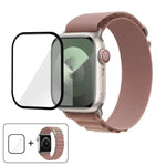 バックルループナイロンウォッチバンド 3Dカーブフィルム付き、Apple Watch Series 40mm用