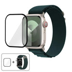 バックルループナイロンウォッチバンド 3Dカーブフィルム付き、Apple Watch Series 40mm用