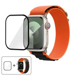 バックルループナイロンウォッチバンド 3Dカーブフィルム付き、Apple Watch Series 41mm用