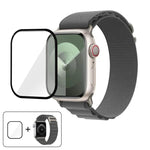 バックルループナイロンウォッチバンド 3Dカーブフィルム付き、Apple Watch Series 41mm用