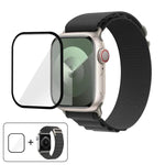 バックルループナイロンウォッチバンド 3Dカーブフィルム付き、Apple Watch Series 41mm用
