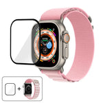 バックルループナイロンウォッチバンド 3Dカーブフィルム付き、Apple Watch Ultra 2 / 1 49mm用