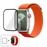 バックルループナイロンウォッチバンド 3Dカーブフィルム付き、Apple Watch Series 38mm用