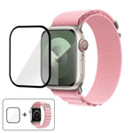 バックルループナイロンウォッチバンド 3Dカーブフィルム付き、Apple Watch Series 38mm用