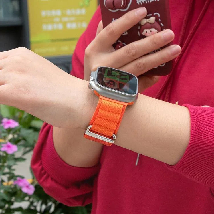 バックルループナイロンウォッチバンド 3Dカーブフィルム付き、Apple Watch Series 41mm用