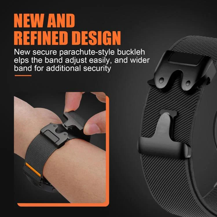 xDfind パラシュートバックル ストレッチナイロンウォッチバンド、Samsung Galaxy Watch8 / Watch8 Classic用
