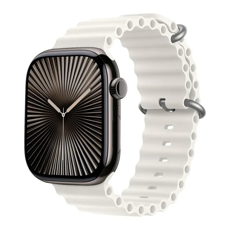 オーシャンシリコンウォッチバンド 3Dカーブフィルム付き、Apple Watch Series 10 46mm用、Apple Watch Series 10 42mm用、Apple Watch Series 44mm用