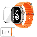 オーシャンシリコンウォッチバンド 3Dカーブフィルム付き、Apple Watch Series 40mm用、Apple Watch Ultra 2 / 1 49mm用、Apple Watch Series 45mm用