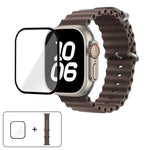 オーシャンシリコンウォッチバンド 3Dカーブフィルム付き、Apple Watch Series 40mm用、Apple Watch Ultra 2 / 1 49mm用、Apple Watch Series 45mm用