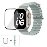 オーシャンシリコンウォッチバンド 3Dカーブフィルム付き、Apple Watch Series 40mm用、Apple Watch Ultra 2 / 1 49mm用、Apple Watch Series 45mm用