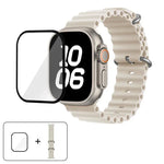 オーシャンシリコンウォッチバンド 3Dカーブフィルム付き、Apple Watch Series 40mm用、Apple Watch Ultra 2 / 1 49mm用、Apple Watch Series 45mm用