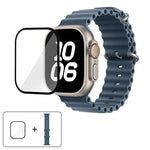 オーシャンシリコンウォッチバンド 3Dカーブフィルム付き、Apple Watch Series 40mm用、Apple Watch Ultra 2 / 1 49mm用、Apple Watch Series 45mm用