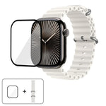 オーシャンシリコンウォッチバンド 3Dカーブフィルム付き、Apple Watch Series 41mm用、Apple Watch Series 38mm用、Apple Watch Series 42mm用