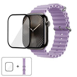 オーシャンシリコンウォッチバンド 3Dカーブフィルム付き、Apple Watch Series 41mm用、Apple Watch Series 38mm用、Apple Watch Series 42mm用