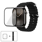 オーシャンシリコンウォッチバンド 3Dカーブフィルム付き、Apple Watch Series 41mm用、Apple Watch Series 38mm用、Apple Watch Series 42mm用