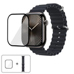 オーシャンシリコンウォッチバンド 3Dカーブフィルム付き、Apple Watch Series 41mm用、Apple Watch Series 38mm用、Apple Watch Series 42mm用