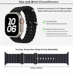 オーシャンシリコンウォッチバンド 3Dカーブフィルム付き、Apple Watch Series 10 46mm用、Apple Watch Series 10 42mm用、Apple Watch Series 44mm用