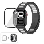 3Dカーブフィルム付きスリービーズステンレススチール時計バンド、Apple Watch Series 42mm用