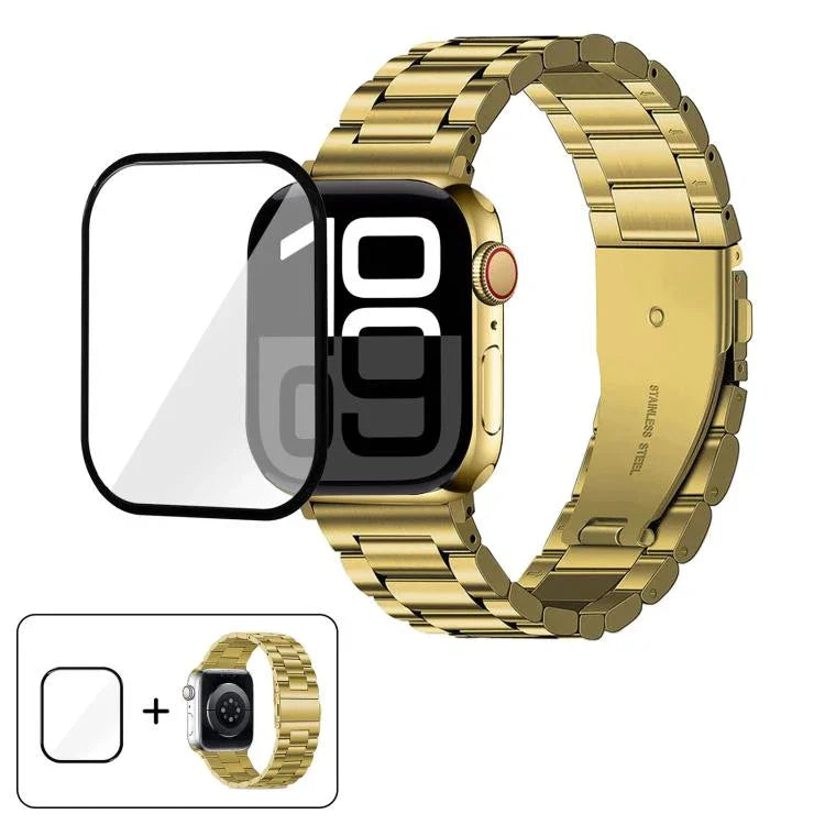 3Dカーブフィルム付きスリービーズステンレススチール時計バンド、Apple Watch Series 42mm用
