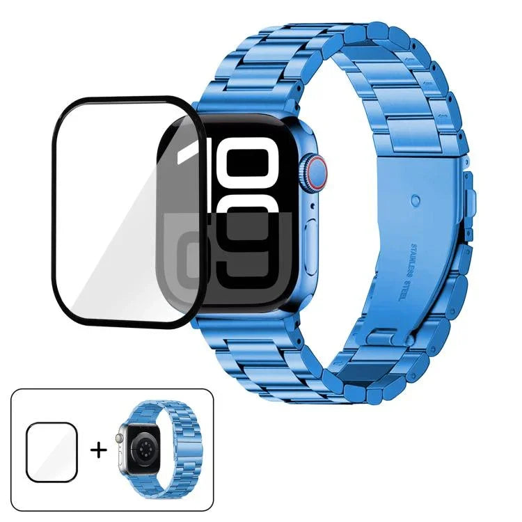 3Dカーブフィルム付きスリービーズステンレススチール時計バンド、Apple Watch Series 42mm用