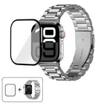 3Dカーブフィルム付きスリービーズステンレススチール時計バンド、Apple Watch Series 42mm用