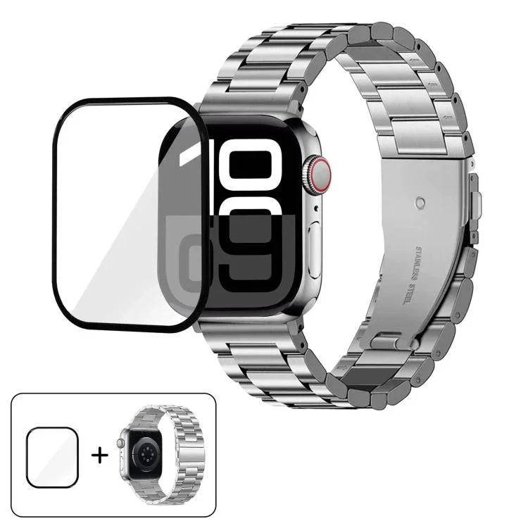 3Dカーブフィルム付きスリービーズステンレススチール時計バンド、Apple Watch Series 42mm用