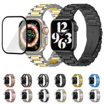 3Dカーブフィルム付きスリービーズステンレススチール時計バンド、Apple Watch Series 42mm用