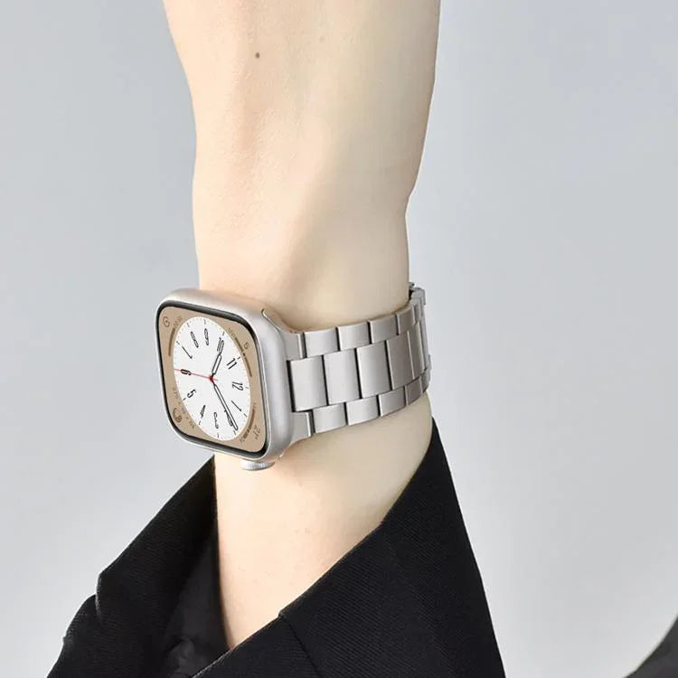 3Dカーブフィルム付きスリービーズステンレススチール時計バンド、Apple Watch Series 42mm用