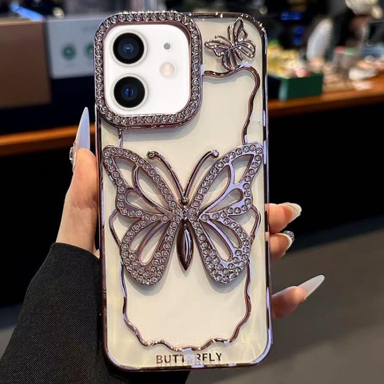Hollow Butterfly Electroplating TPU Phone Case, For iPhone 11 Pro Max, For iPhone 11