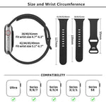 バタフライバックルシリコンウォッチバンド 3Dカーブフィルム付き、Apple Watch Series 41mm用、Apple Watch Series 38mm用、Apple Watch Series 42mm用