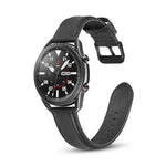 フラットテクスチャー本革交換用ストラップ、Samsung Galaxy Watch 3 41mm用、Samsung Galaxy Watch 3 45mm用