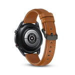 フラットテクスチャー本革交換用ストラップ、Samsung Galaxy Watch 3 41mm用、Samsung Galaxy Watch 3 45mm用
