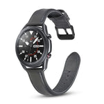 フラットテクスチャー本革交換用ストラップ、Samsung Galaxy Watch 3 41mm用、Samsung Galaxy Watch 3 45mm用
